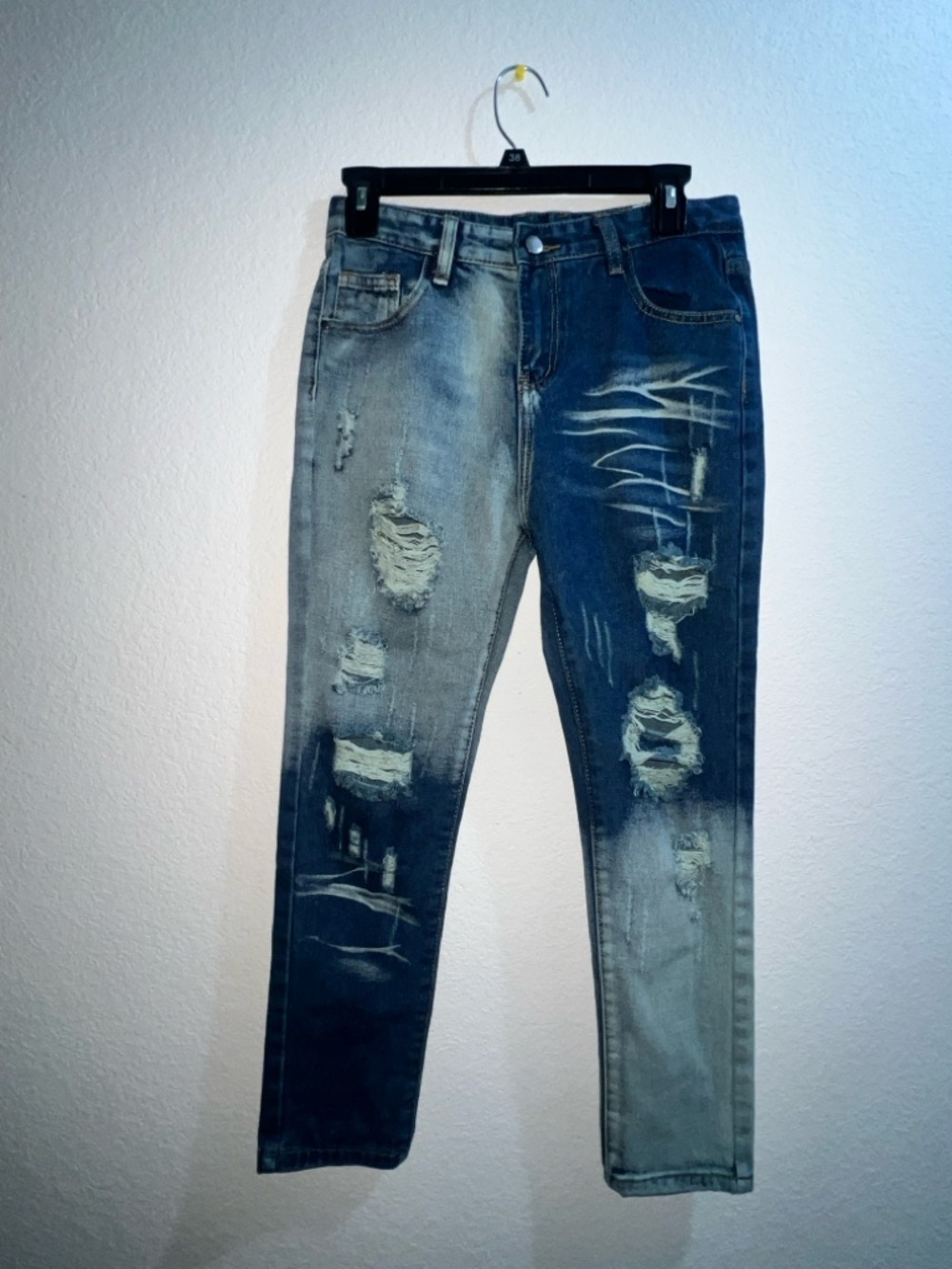 NWOT Boys Two-Tone Distressed Jeans